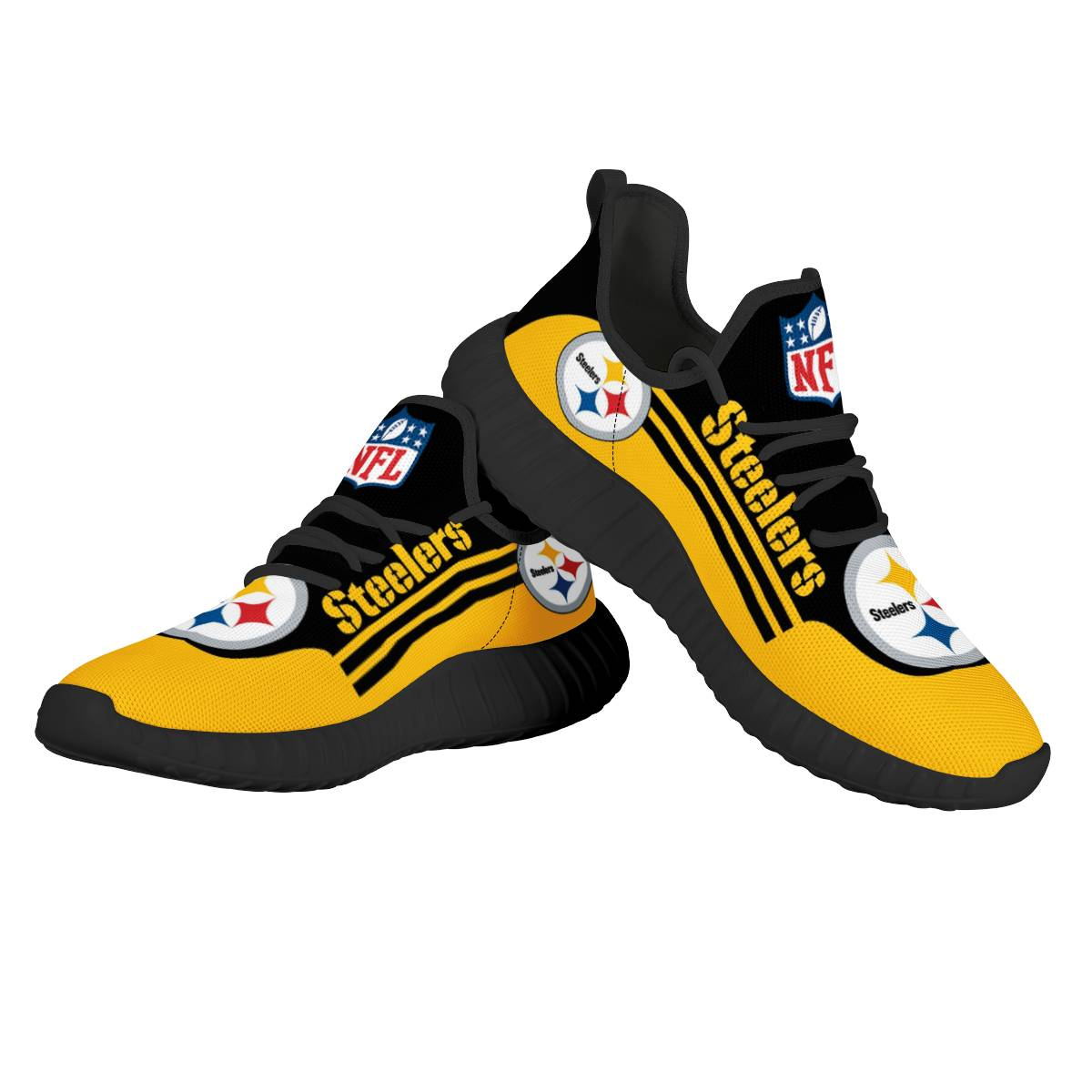 Men's Pittsburgh Steelers Mesh Knit Sneakers/Shoes 006 Men's Pittsburgh Steelers Mesh Knit Sneakers/Shoes 006